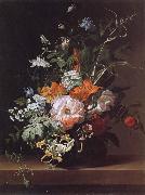 Rachel Ruysch Flowers in a Vase oil on canvas